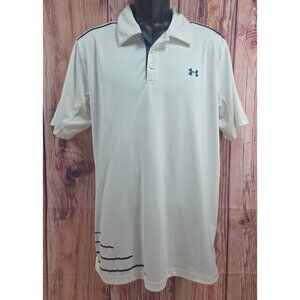 Under Armour Mens White Heatgear Regular Fit Polo XL